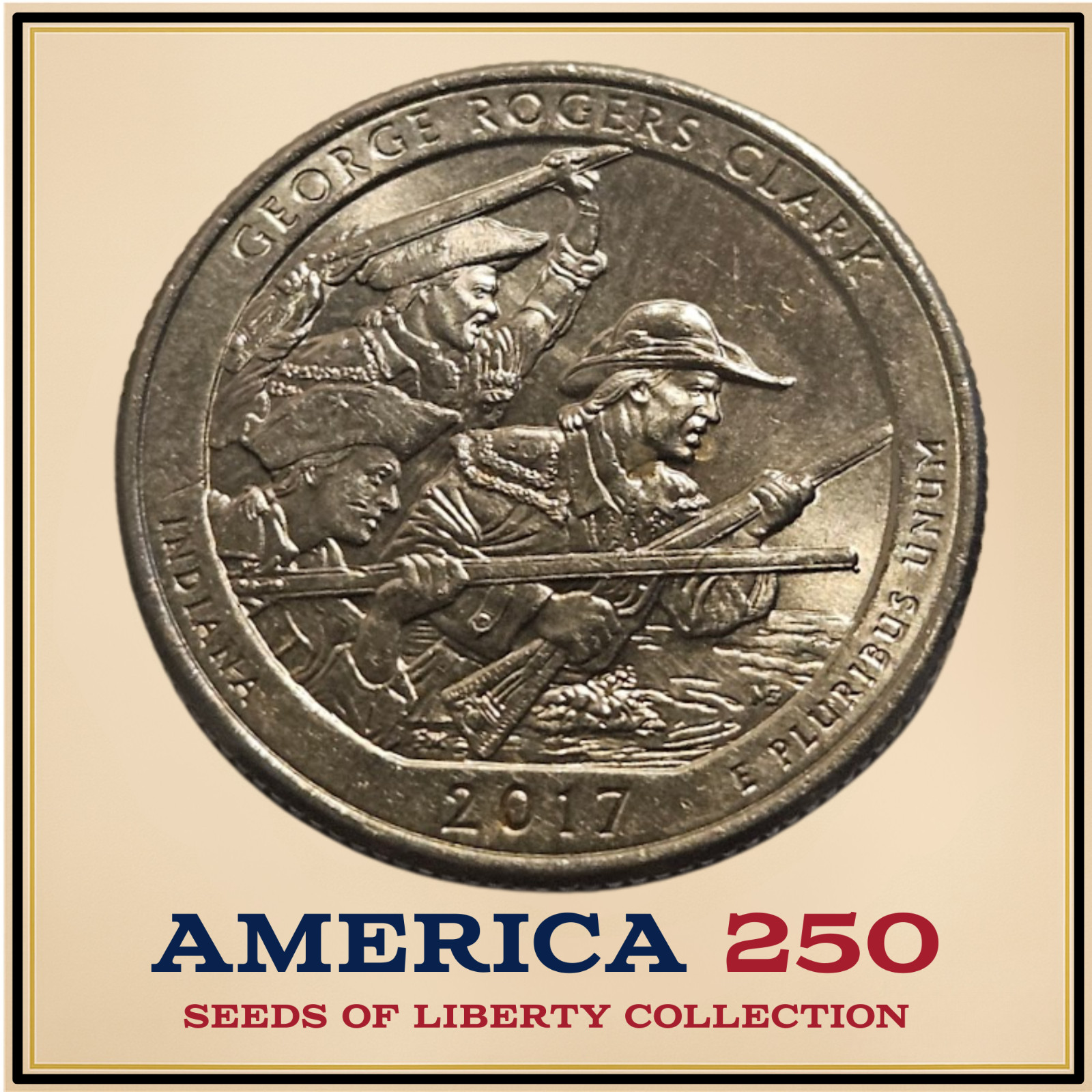 2017 D George Rogers Clark Quarter – RARE - Good Condition