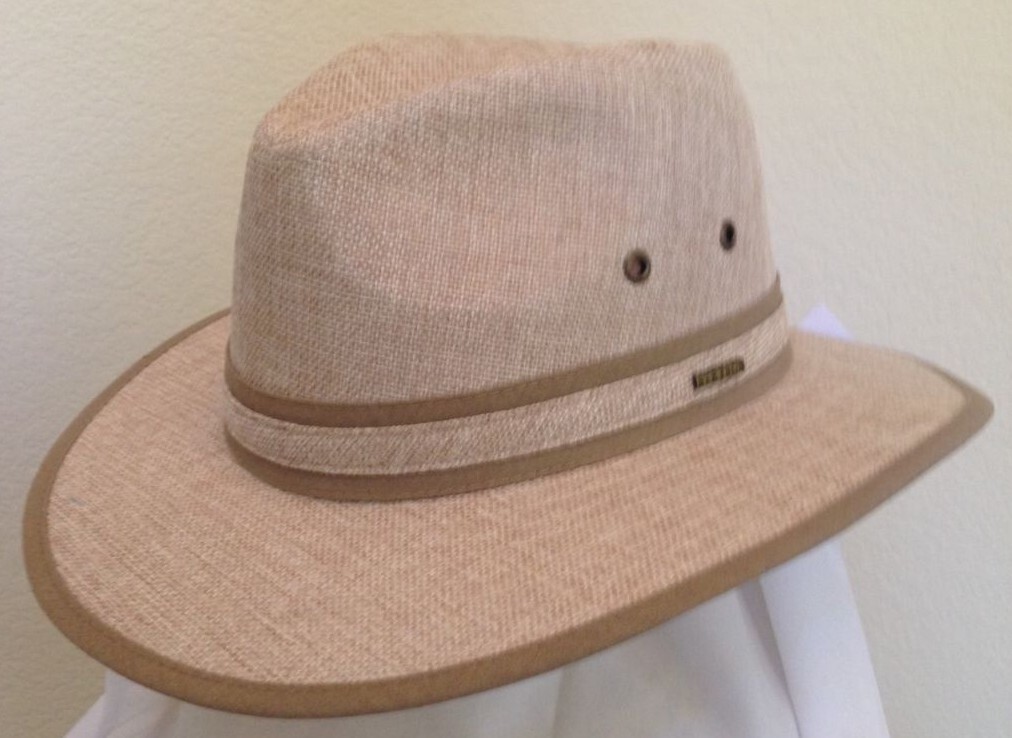 STETSON NEW MEN FEDORA HAT M or L * SAFARI PANAMA STYLE RAIN SUN HIKE WALK FISH