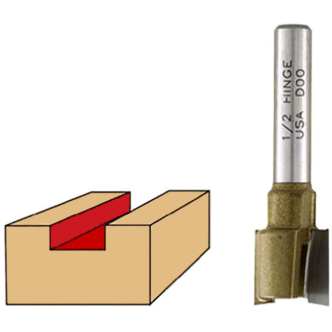 1/2" CARBIDE HINGE MORTISING ROUTER BIT Vermont American 22490 Ships Worldwide!