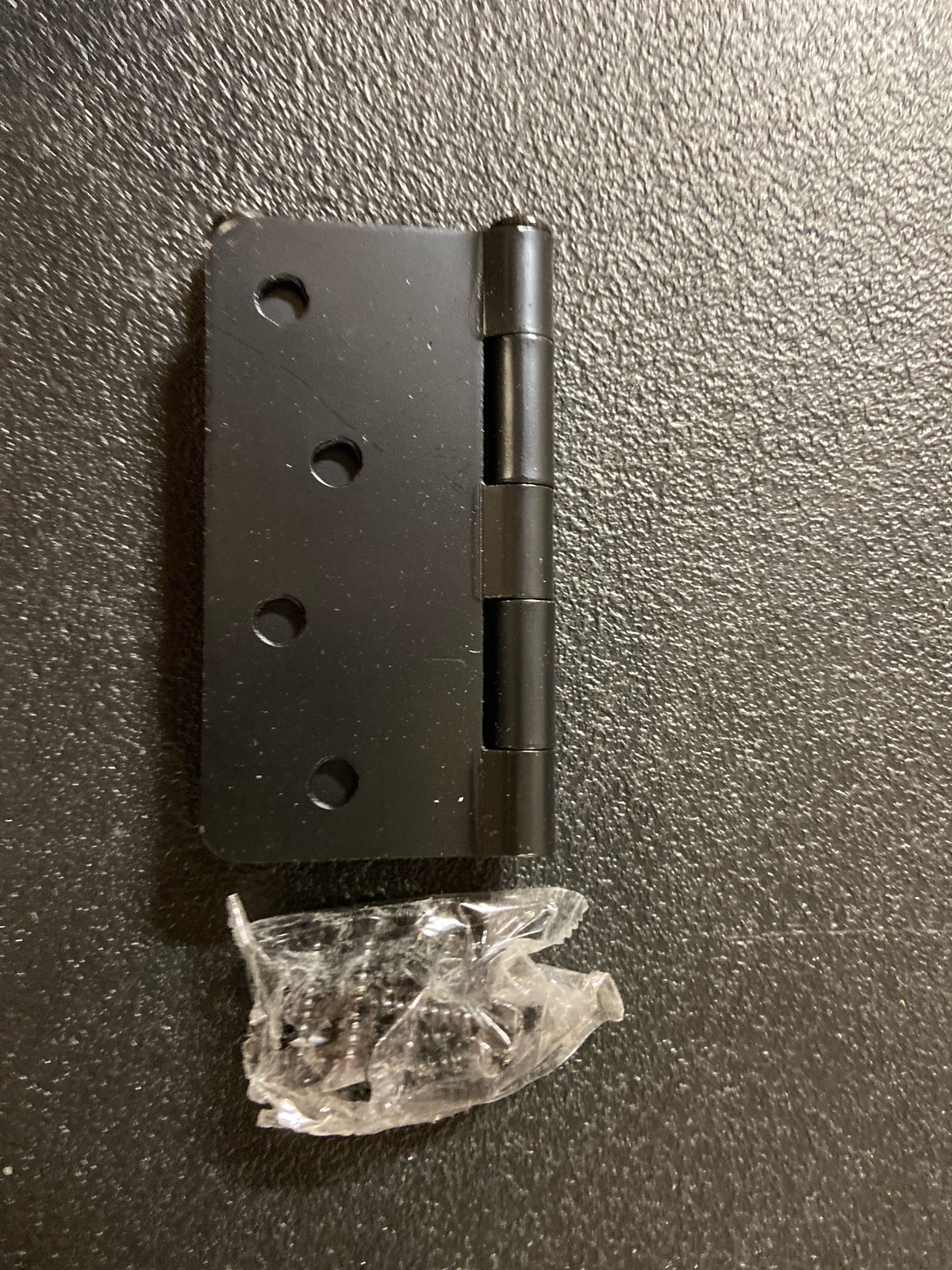 Deltana S44R4N1B 4"x4" Mortise Door Hinge, 1/4" Radius, Pair - Black