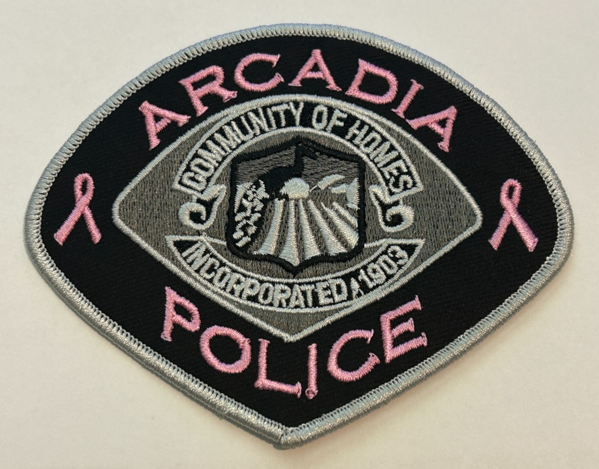 Arcadia California Police Breast Cancer Awareness Pink Patch Unused