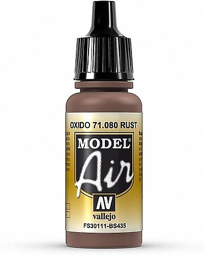 Vallejo Model Air RUST 17ml - Hobby and Model Acrylic Paint - #71080