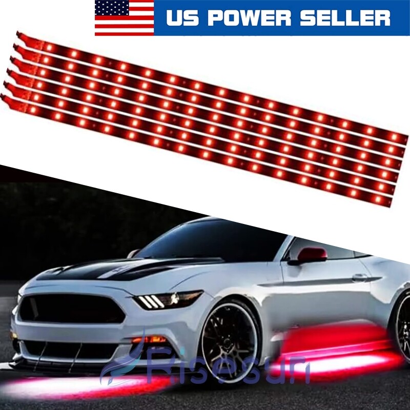 12V Tiras de Luz 15LED para Carros Coche Motos Camión Embarcación Luces Decor