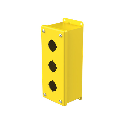 NEW Hoffman E3PBY 3-Hole 30.5mm Pushbutton Enclosure Yellow 8" x 3.25" x 2.75"
