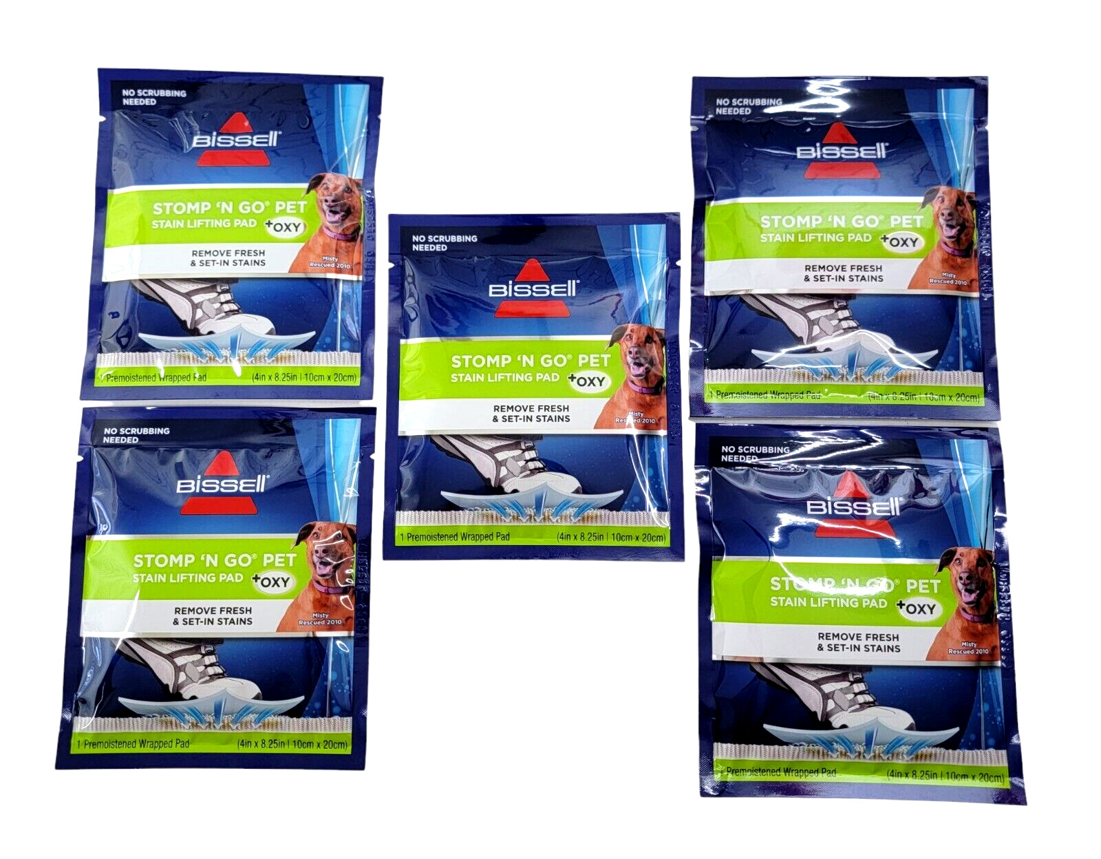 Bissell 5 Pack Stomp n Go Pet Stain Lifting Pad OXY NEW SEALED Discontinued