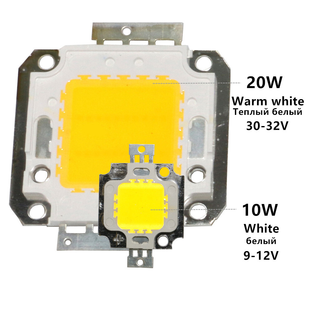 DC12V 32V 10W 20W 30W 50W 70W 100W Smart IC COB LED Diode Chip LED Bead DIY