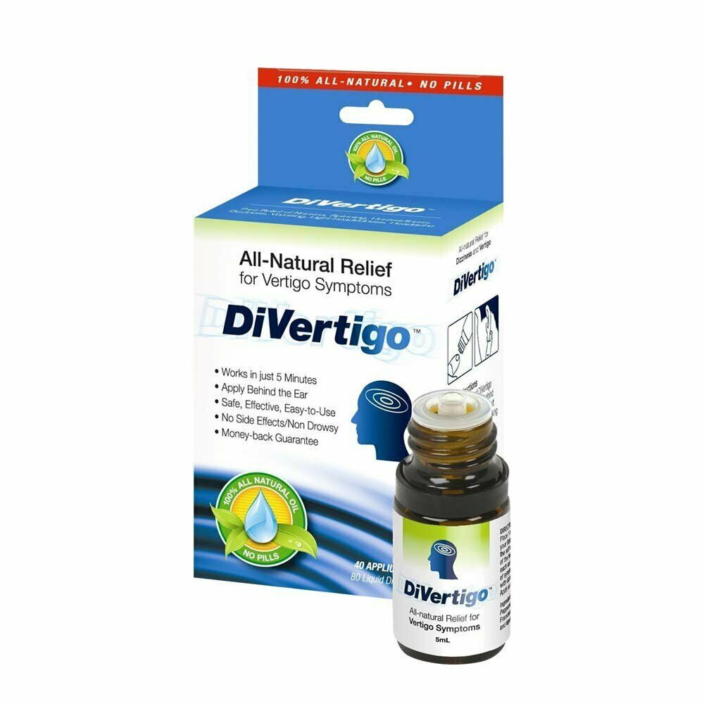 DiVertigo Topical Oil Non-Drowsy All Natural Relief for Vertigo Symptoms 0.17 Oz