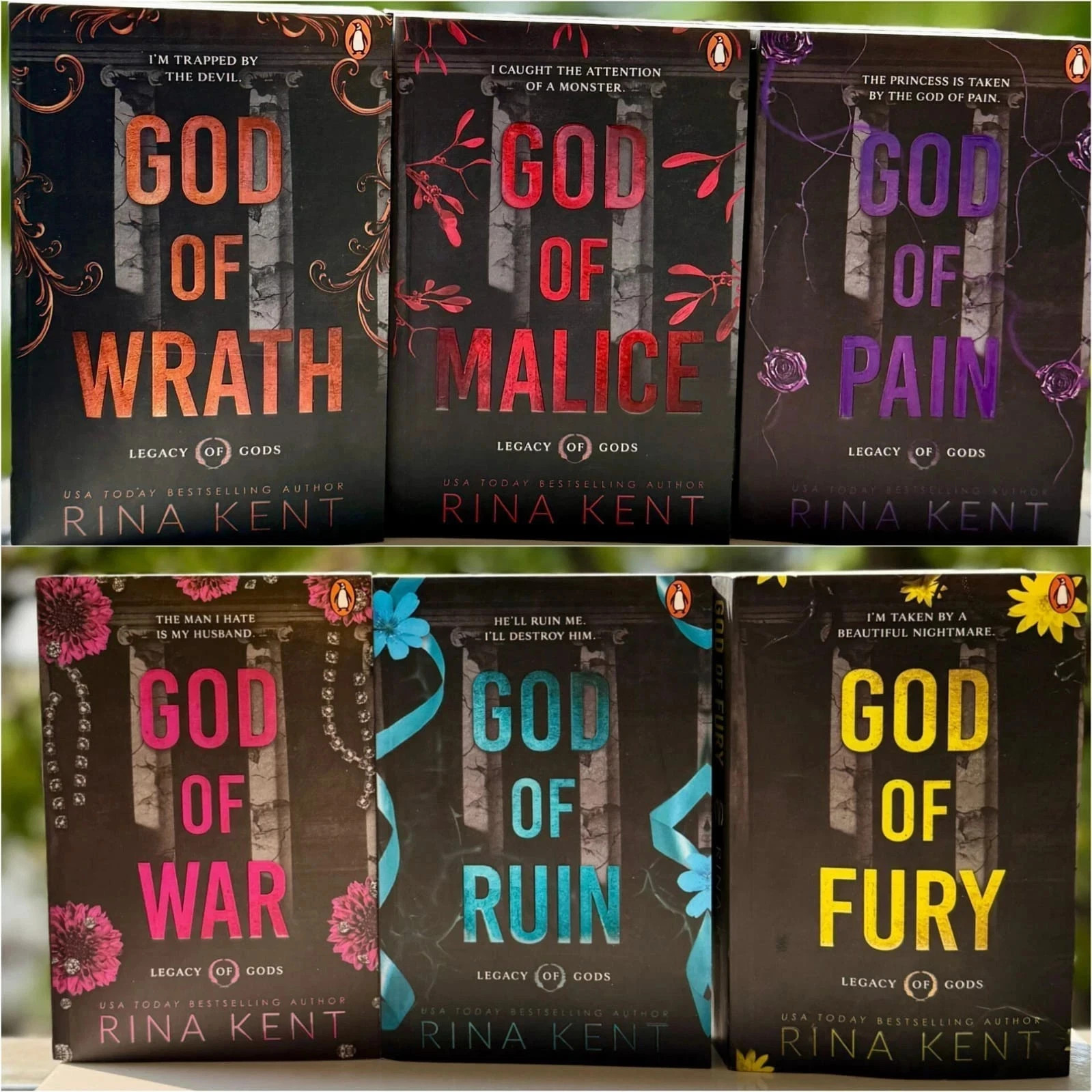 Legacy of Gods book Series (set of 6 books) by Rina Kent, Paperback..