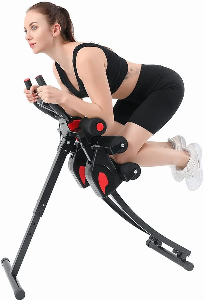 Ab Machine, Ab Workout Equipment for Home Gym, Height Adjustable Ab Trainer, Fol
