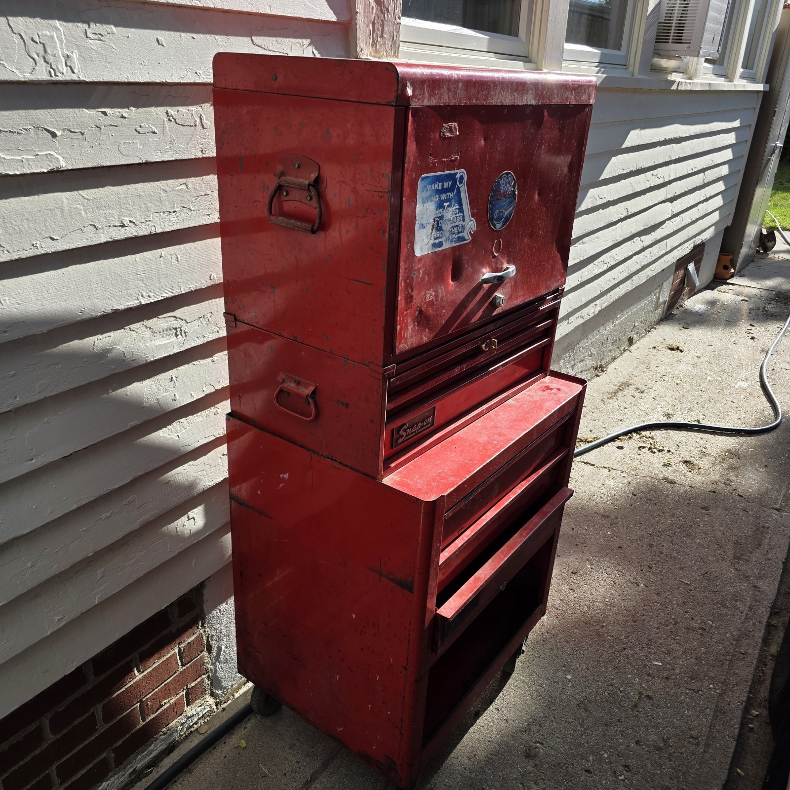 Vintage Snap-on Drawer Roll Cab Tool Cabinet and Top Chest