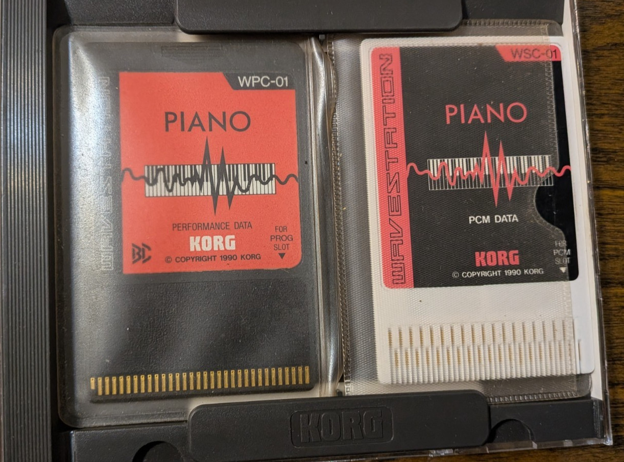 Korg Wavestation Piano WSC-01 PCM & WPC-01 Piano Performance Data Cards
