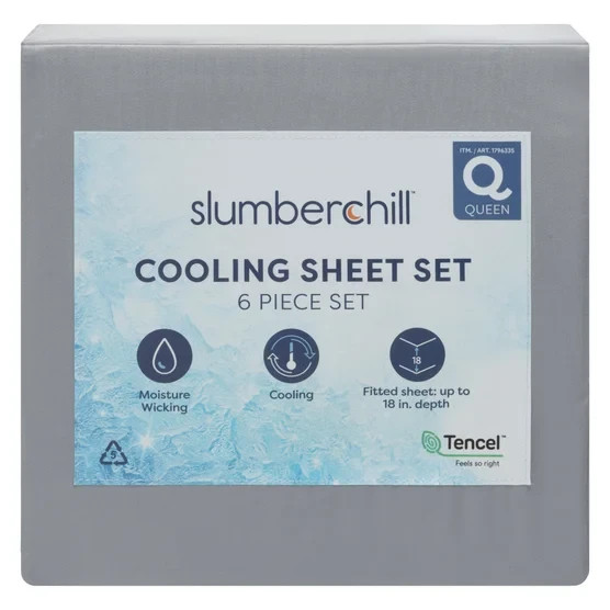 Queen size Slumber Chill 6-piece Cooling Sheet Set ,Buykapra Cotton
