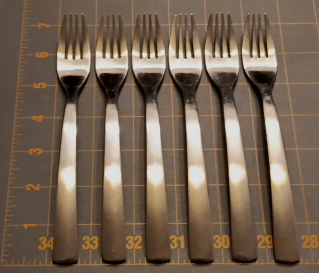 Lot Of 6 Gourmet Settings Park-Carry On 18/10 Satin 7" Salad Fork Flatware Lot