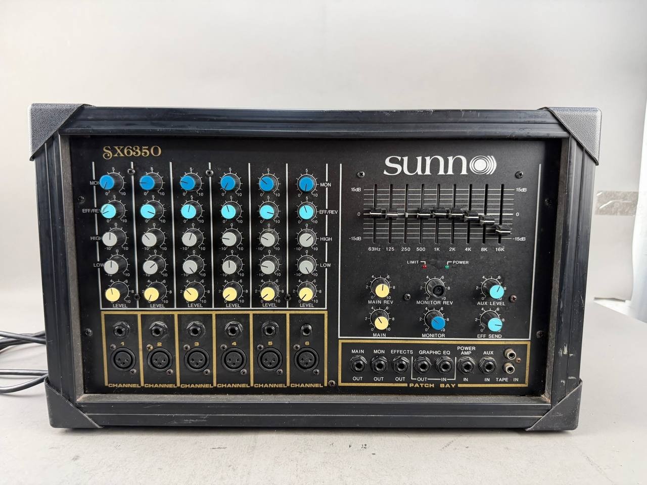Vintage Sunn SX6350 Powered Mixer Amp 6-Channel PA Head