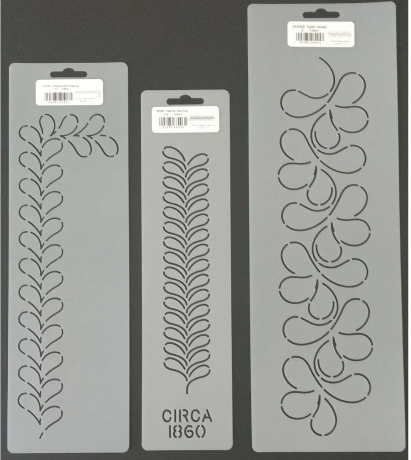 3 Quilting Template Feather Border Stencils Sashing Splish Splash Quilt Patterns