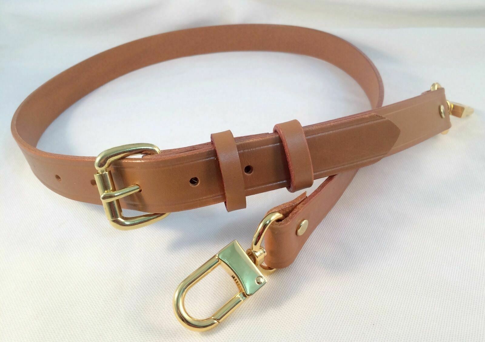 5/8" High Quality Vachetta Leather Replacement Strap fits Louis Vuitton Monogram