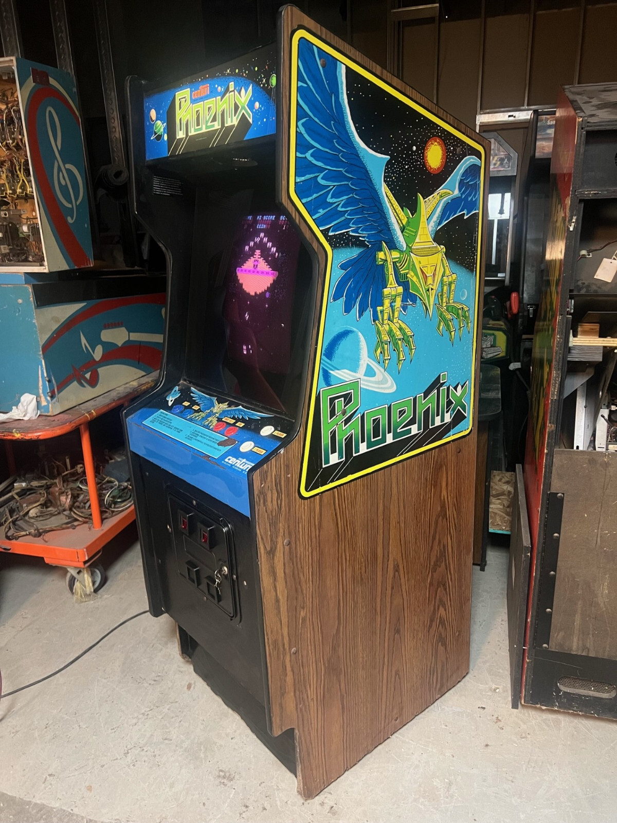 PHOENIX ARCADE MACHINE by CENTURI 1980 (Excellent Condition) *RARE*