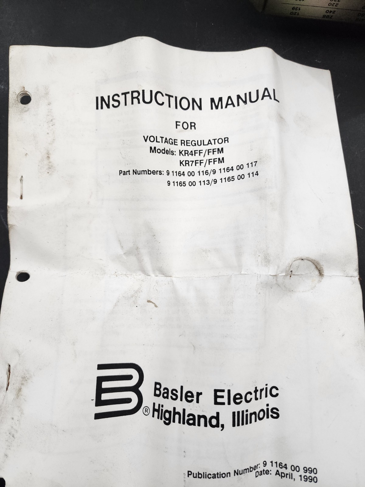 Basler KR4FFMX Voltage Regulator