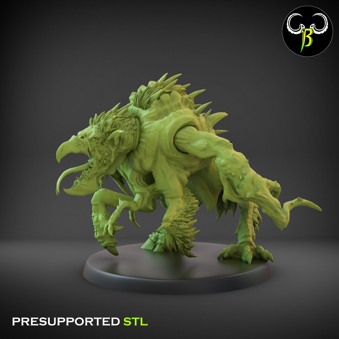 Fallen Crreatures, Mutated Beasts, 3D Printed ClayBeastCreation
