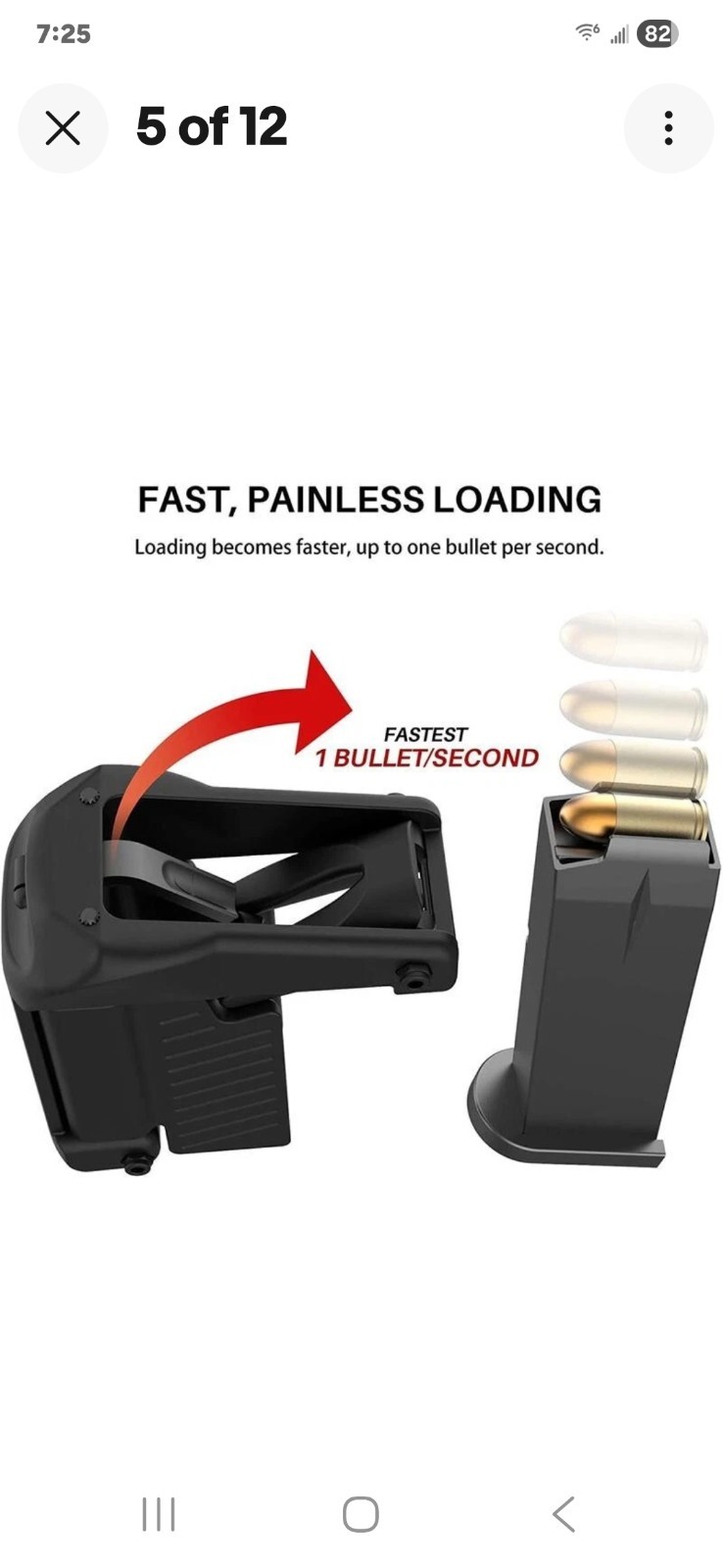Portable Raptor Universal Pistol Speed Loader for Magazines from .380 9mm-45 ACP