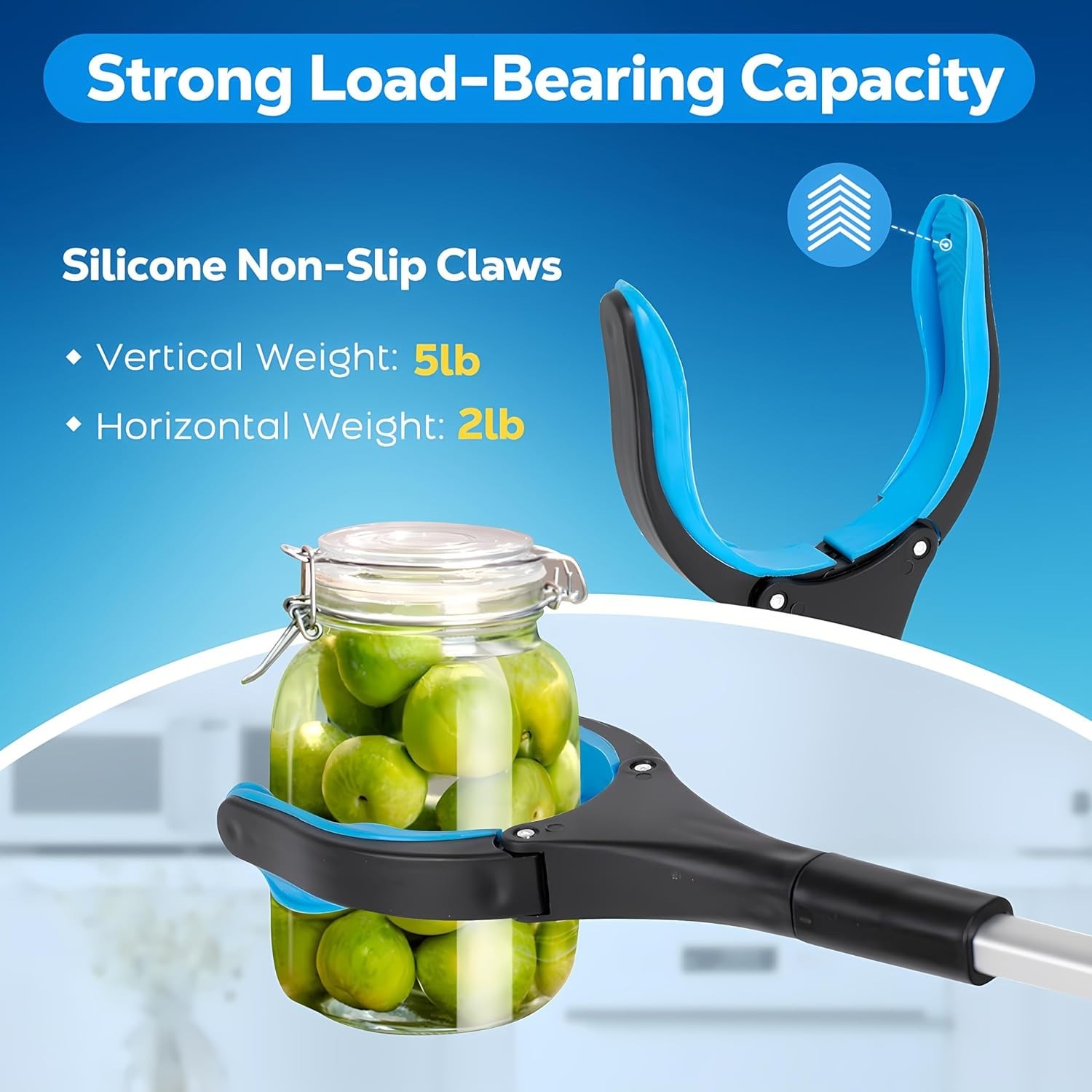 32” Extra Long Foldable Grabber Reacher Tool for Seniors - Lightweight & Durable