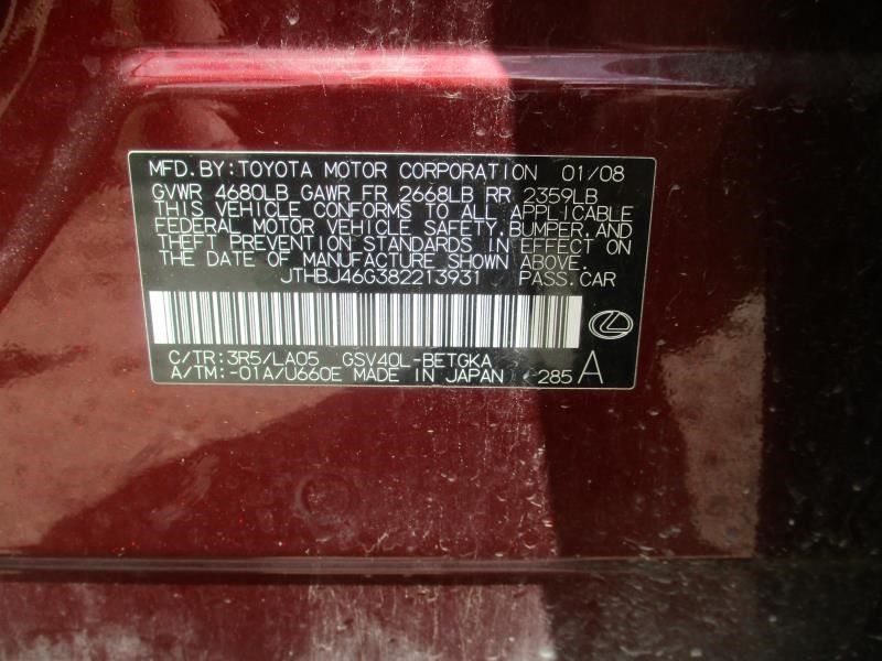 ES350 2008 Battery Tray 376530
