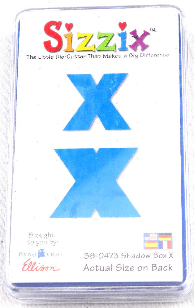 Sizzix 38-0473 Shadow Box Uppercase X Brand New Factory Sealed Free Shipping