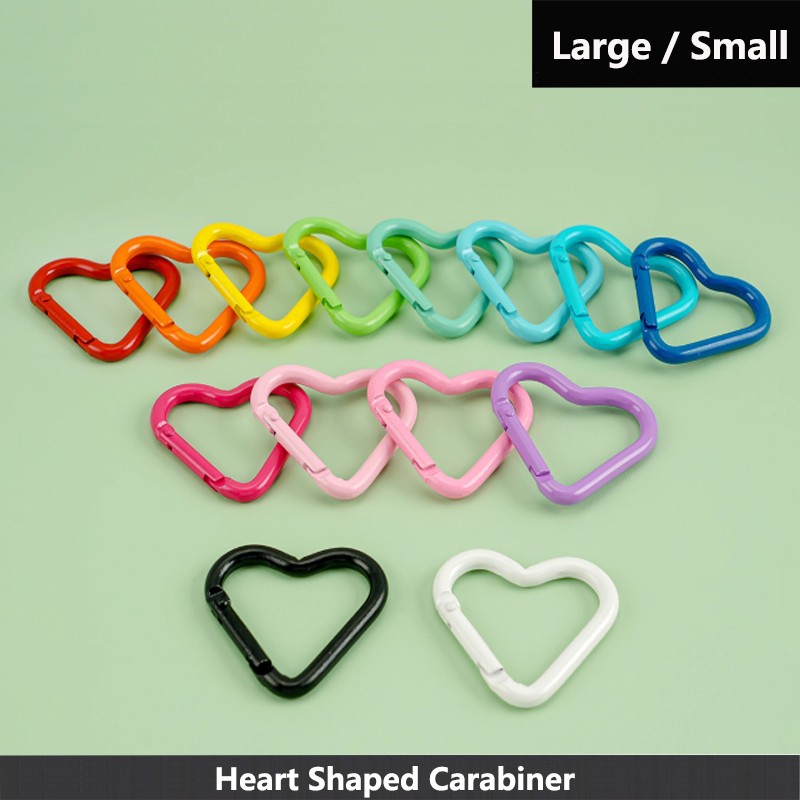 Hook Carabiner Heart Shaped Key Chain Clip Keychain Backpack Clip Multicolour