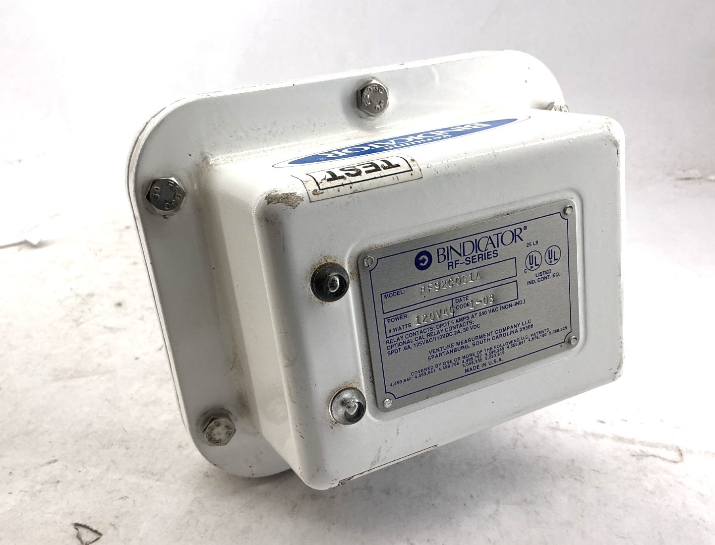 Bindicator RF92C0G1A RF Series Leveling Probe Bin/Tank 4W 120VAC