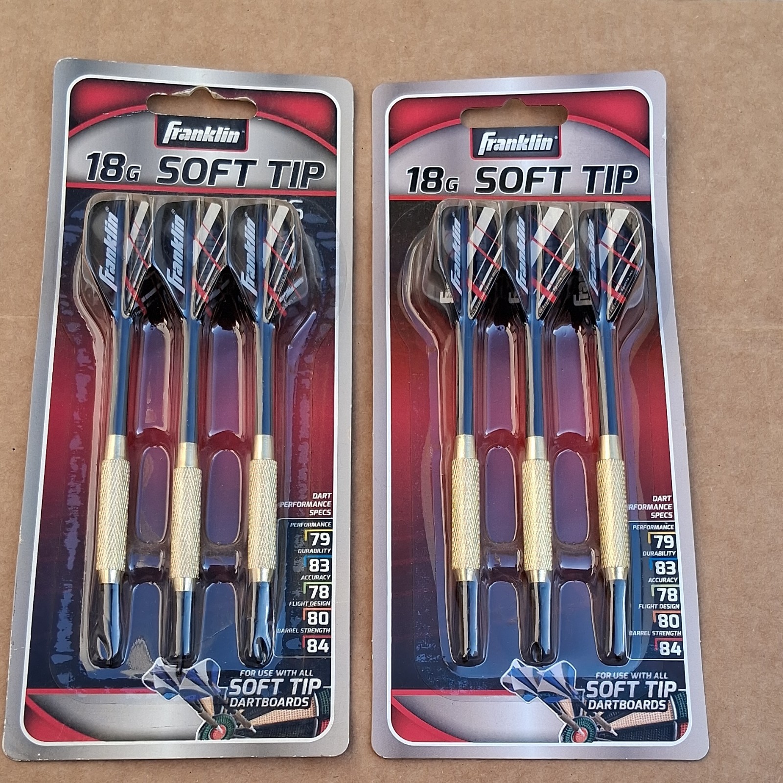 Franklin Sports 18g Soft Tip Brass Darts 2 Packs Model 2171200207