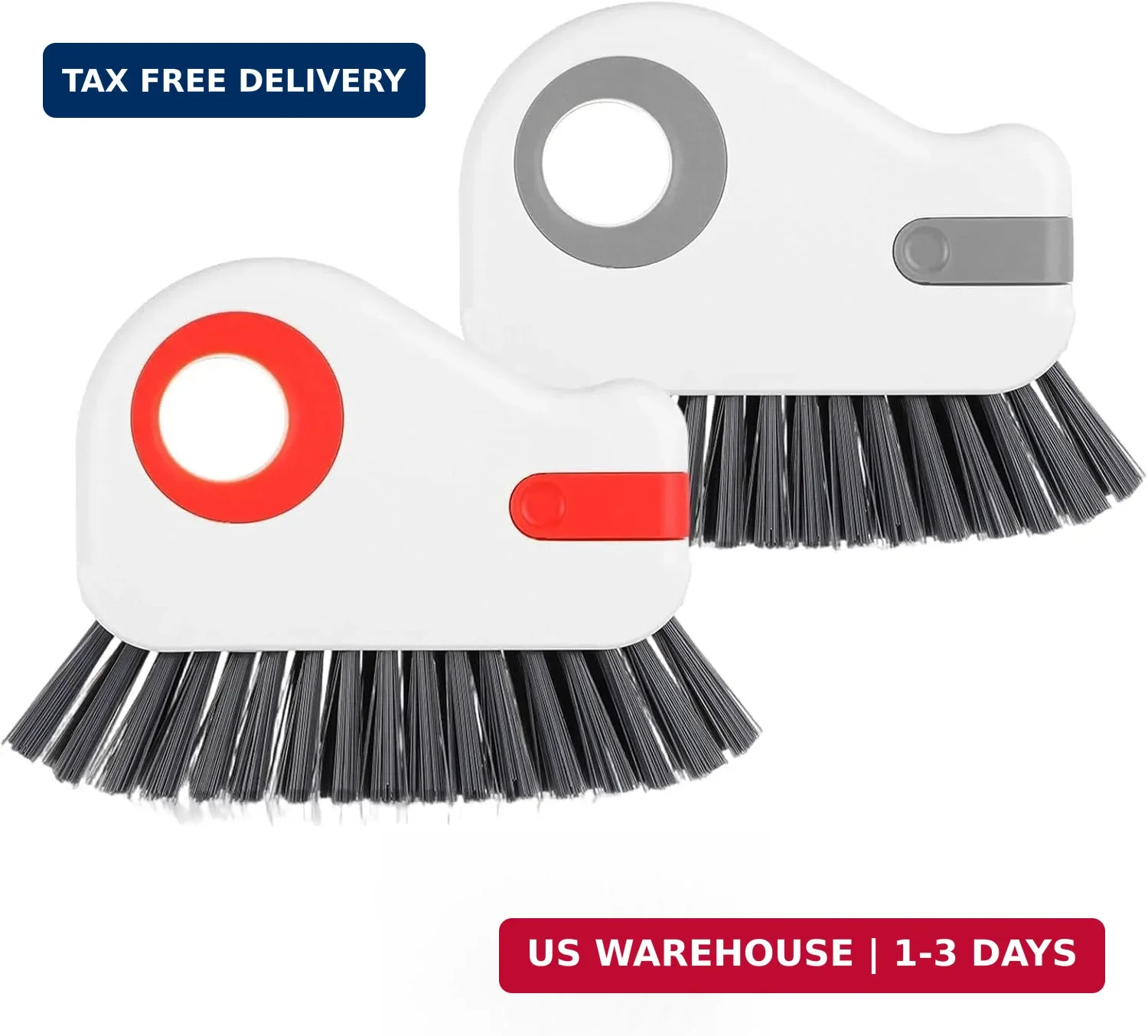 Hecila 2 in 1 Grooves Cleaning Brush Window Track Cleaning Tool Hard Bristle Cre