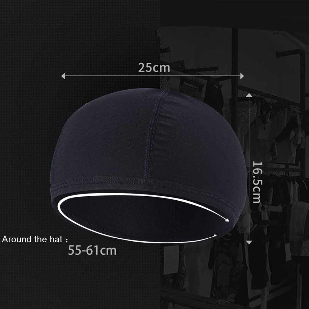 Skull Cap Helmet Liner Cycling Running Sweat Wicking Beanie Fits Under Helmets