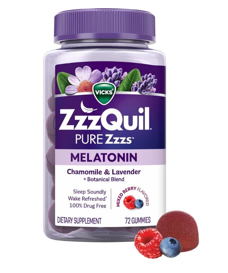 Sleep Aid  ZzzQuil Melatonin Gummies, Sleep Aid, 72 Count (Pack of 1), New