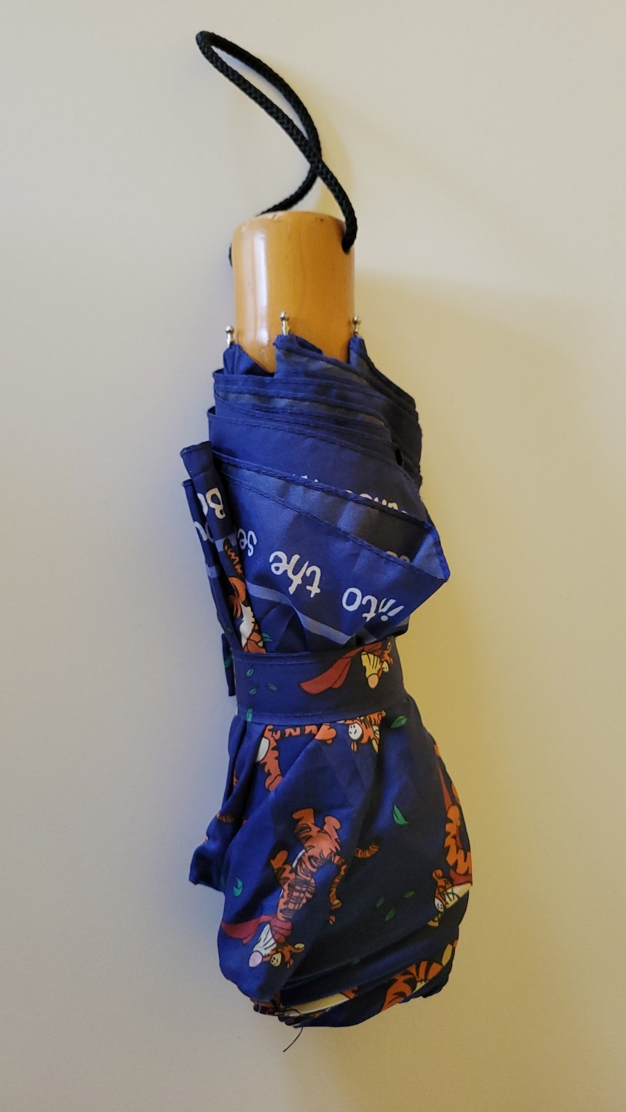 Disney Store Tigger Compact Folding Umbrella Blue, Manual All-Over Print