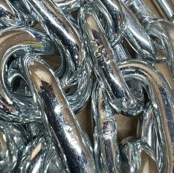 FRAME MACHINE TOWER Chain 3/8" W WELDED FOUNDRY HOOK CHROME PLATED BEST 1