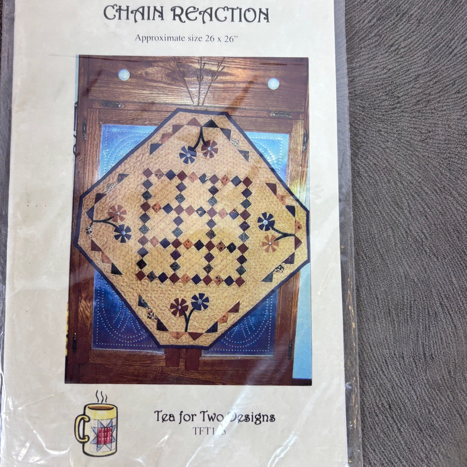 Chain Reaction Quilt Pattern 26" x 26" Tea for Two Designs New