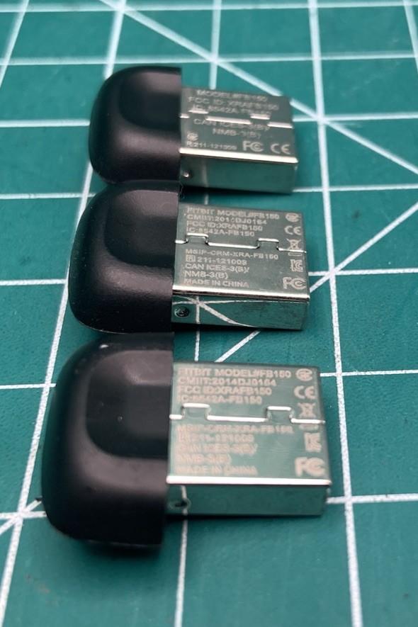 3 X OEM Fitbit Wireless Sync Dongle USB Charge, HR, Flex, One, Zip, Force, Surge