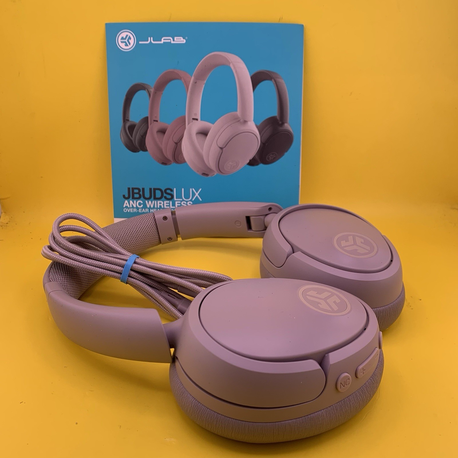 NEW JLab JBuds Lux ANC Wireless Bluetooth Over-Ear Headphones -Mauve SHIP ASAP🚀