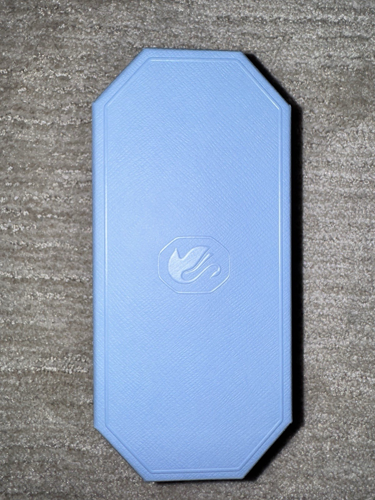 Swarovski Blue Hard Eyeglass Case Sunglasses Case Octagonal Logo