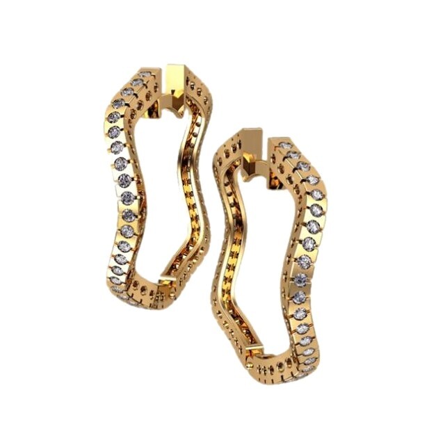 2 pairs Earring Wax patterns for lost wax casting Gold Jewelry/waxes_ 40334
