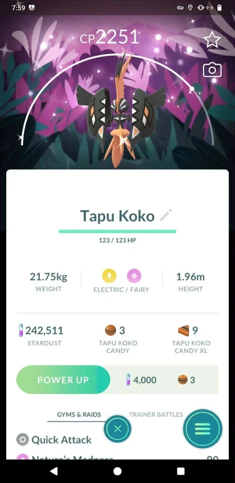 ✨Pokémon G0 - Shiny Tapu Koko with special BG 2025 ✨ P T C