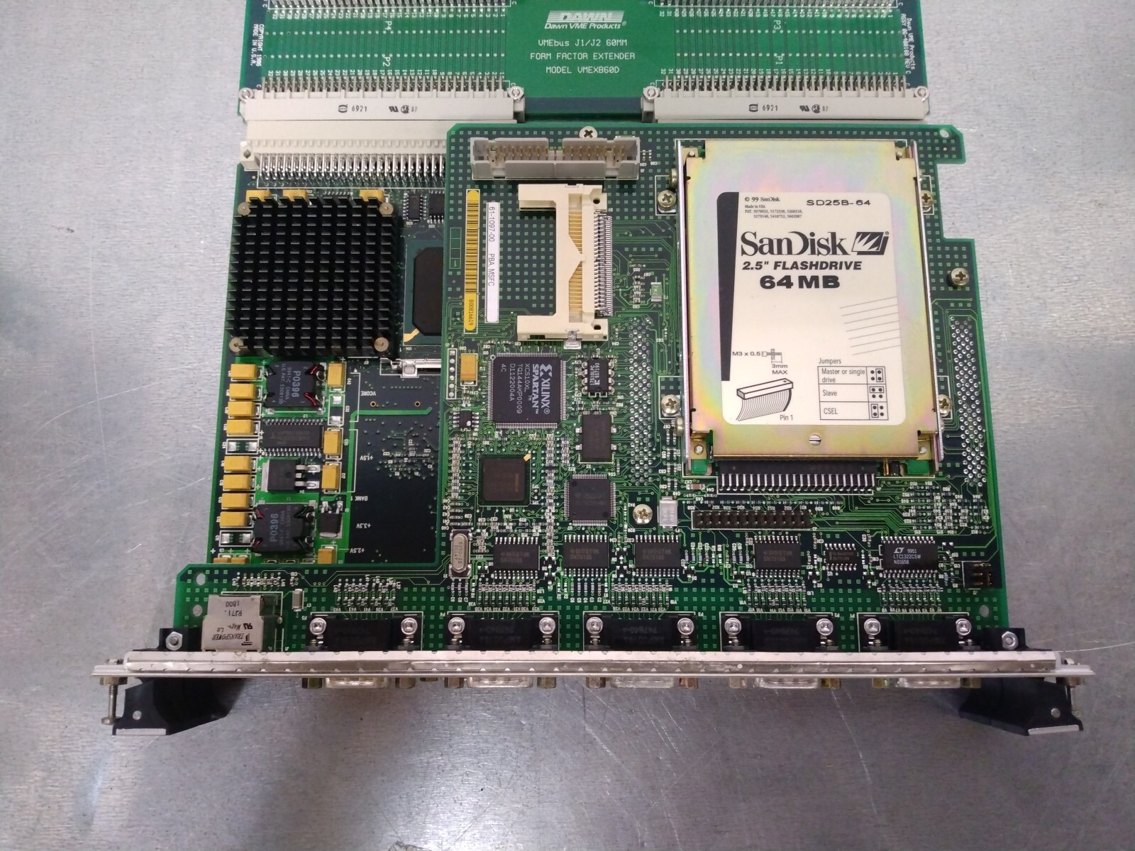 Radisys EPC-16 068-01260-0006 CPU W/ VMEXB60D EMBEDDED CONTROLLER + FLASH CARD