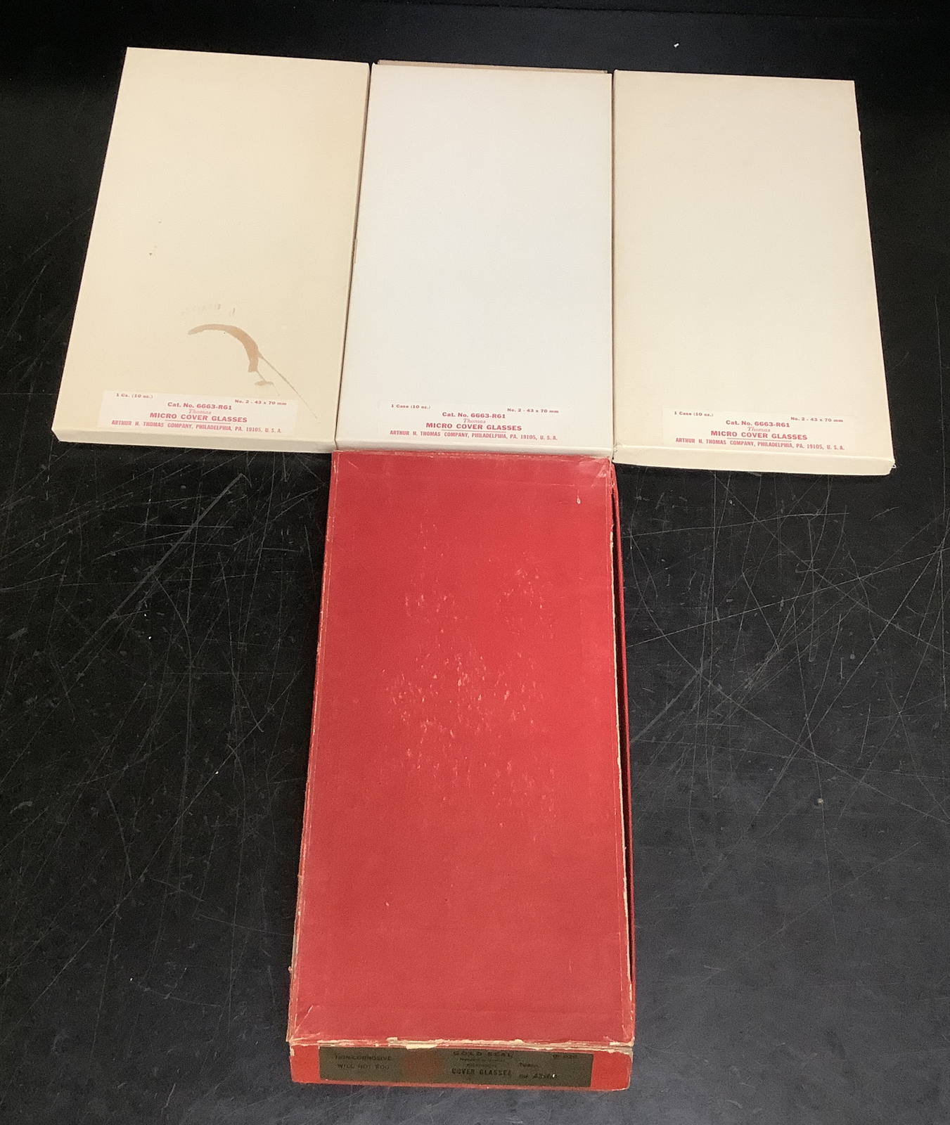 Lot of Microscope Cover Glasses | Thomas 43x70 No 6663-R58 | Gold Seal 45x60