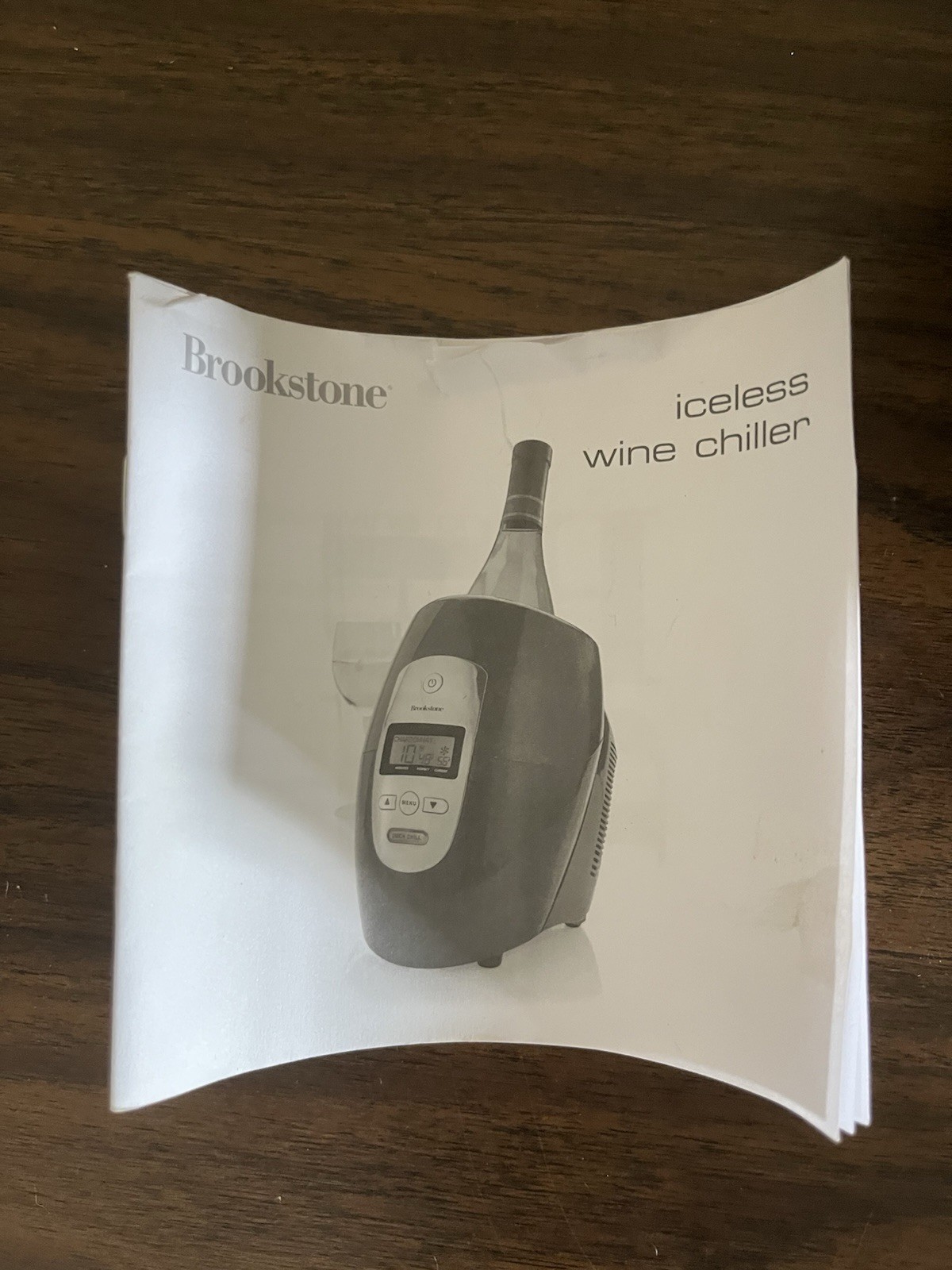 Brookstone Iceless Wine Chiller Works w Manual & Cord – Missing Insulator
