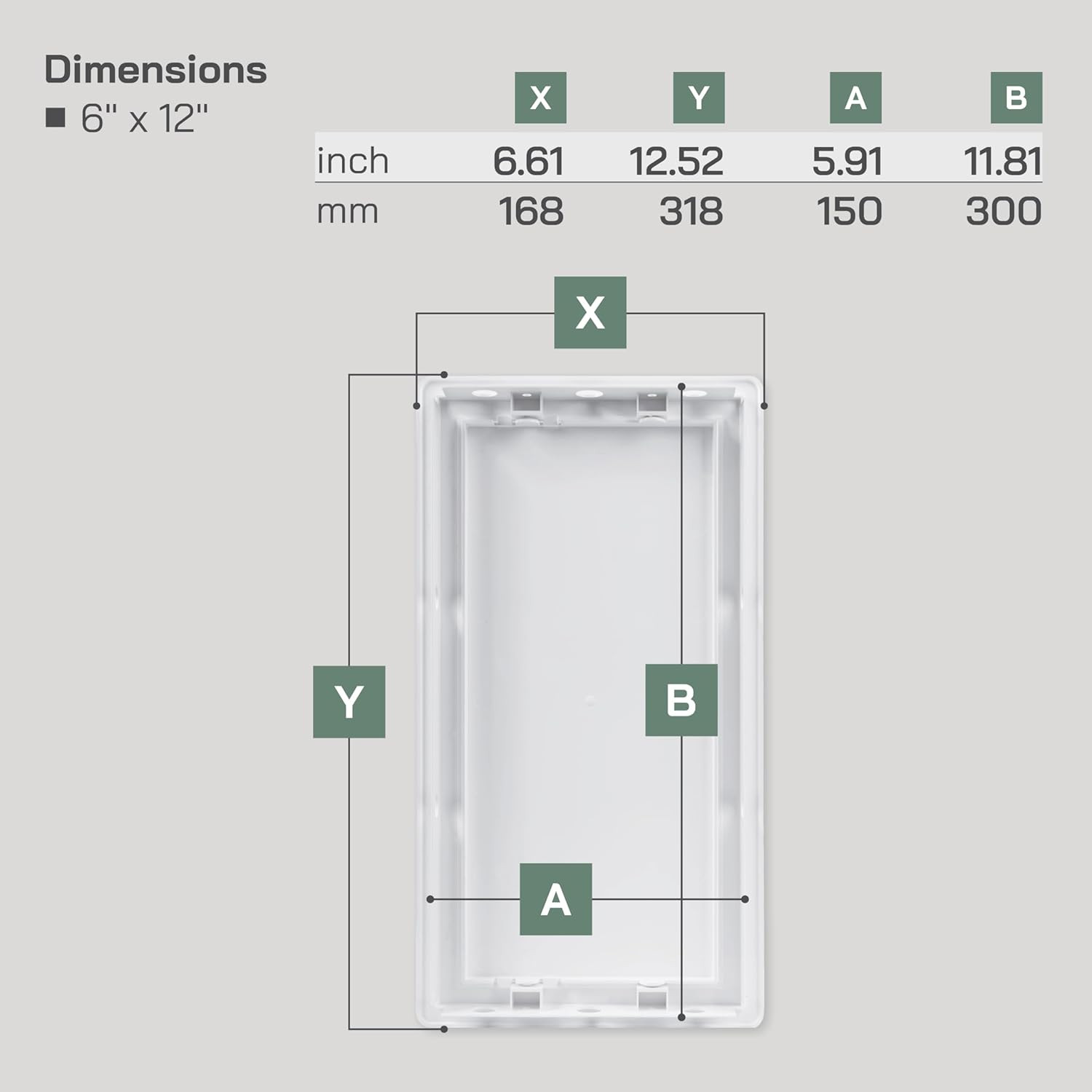 White ABS Plastic - Access Panel 6 X 12 Inch - Access Panel with Door for Drywal
