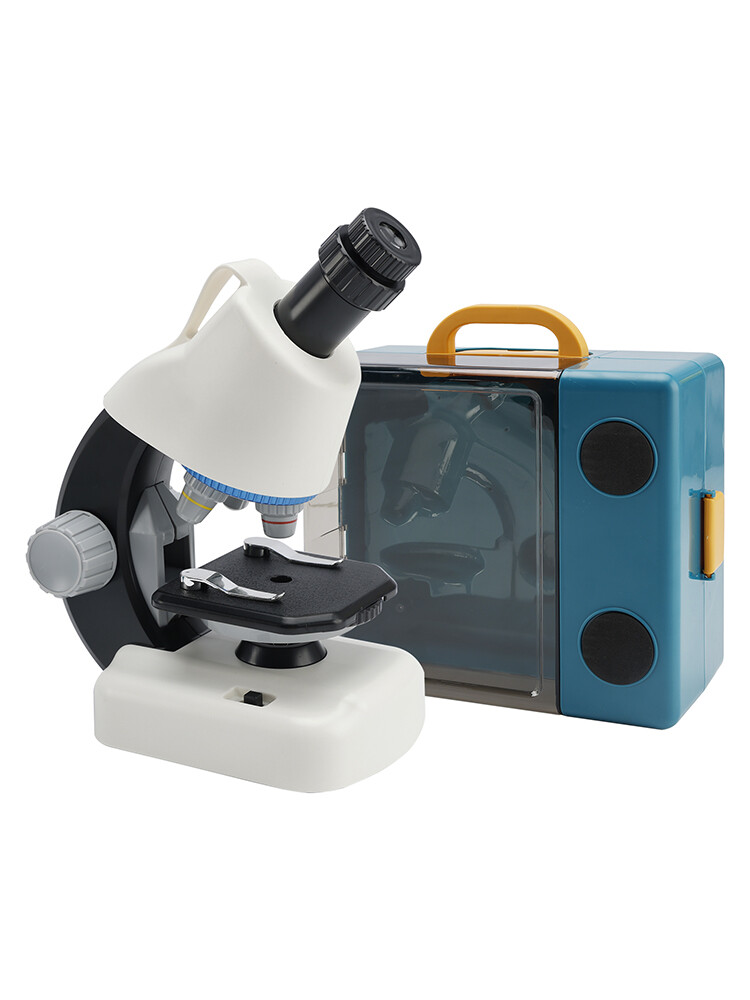 Handheld Microscope LED 100X-1200X Magnification Science Toys Kit For Kid White