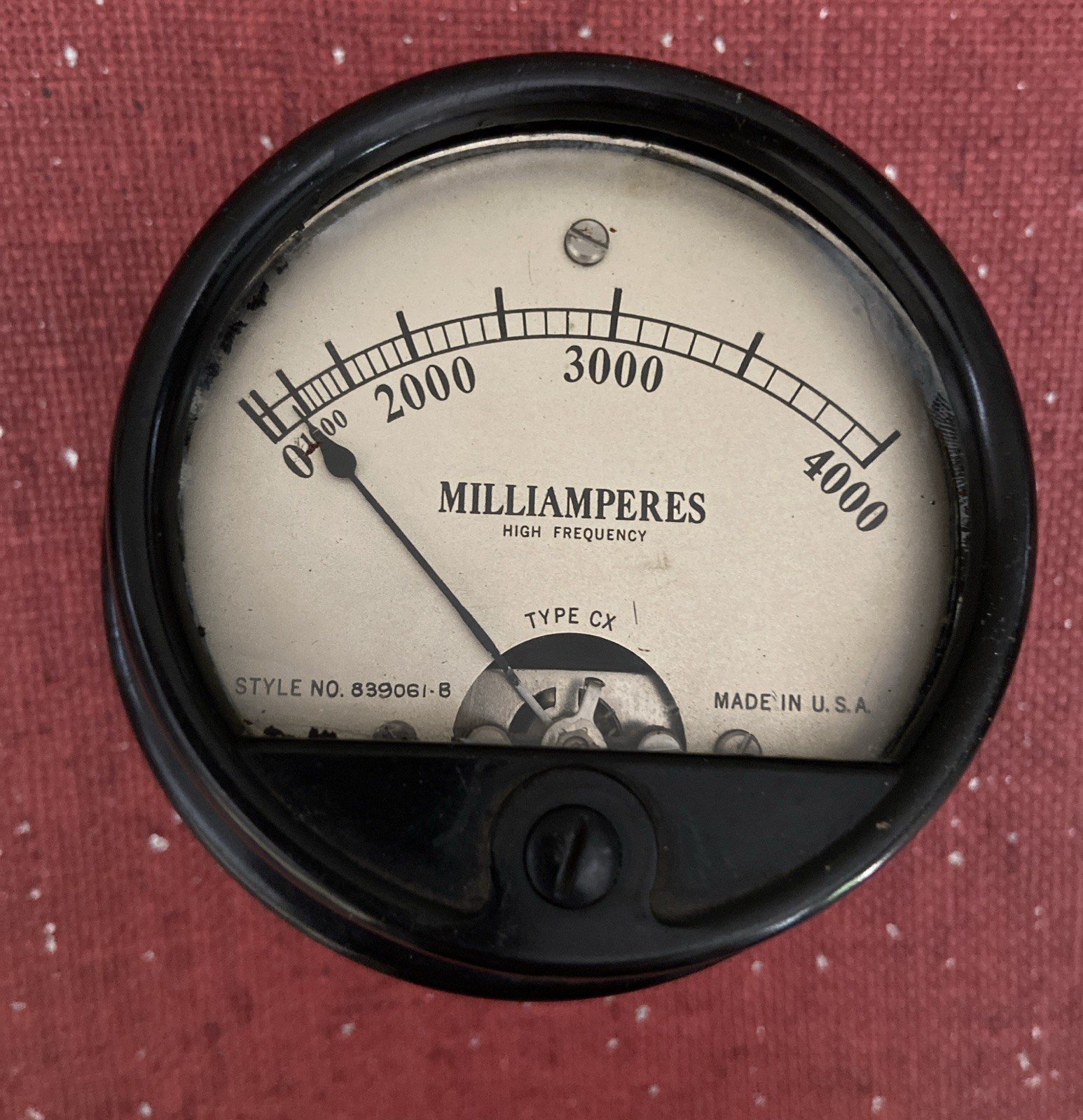 Vintage Weston Style  539061-8 Milliamperes DC Panel Meter Gauge- Untested.