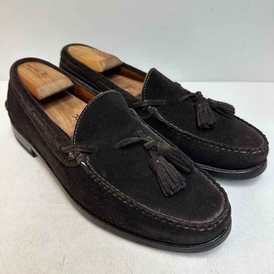 RESOLED Rancourt & Co. x Polo Ralph Lauren Brown Suede Tassel Loafer USA 10 D