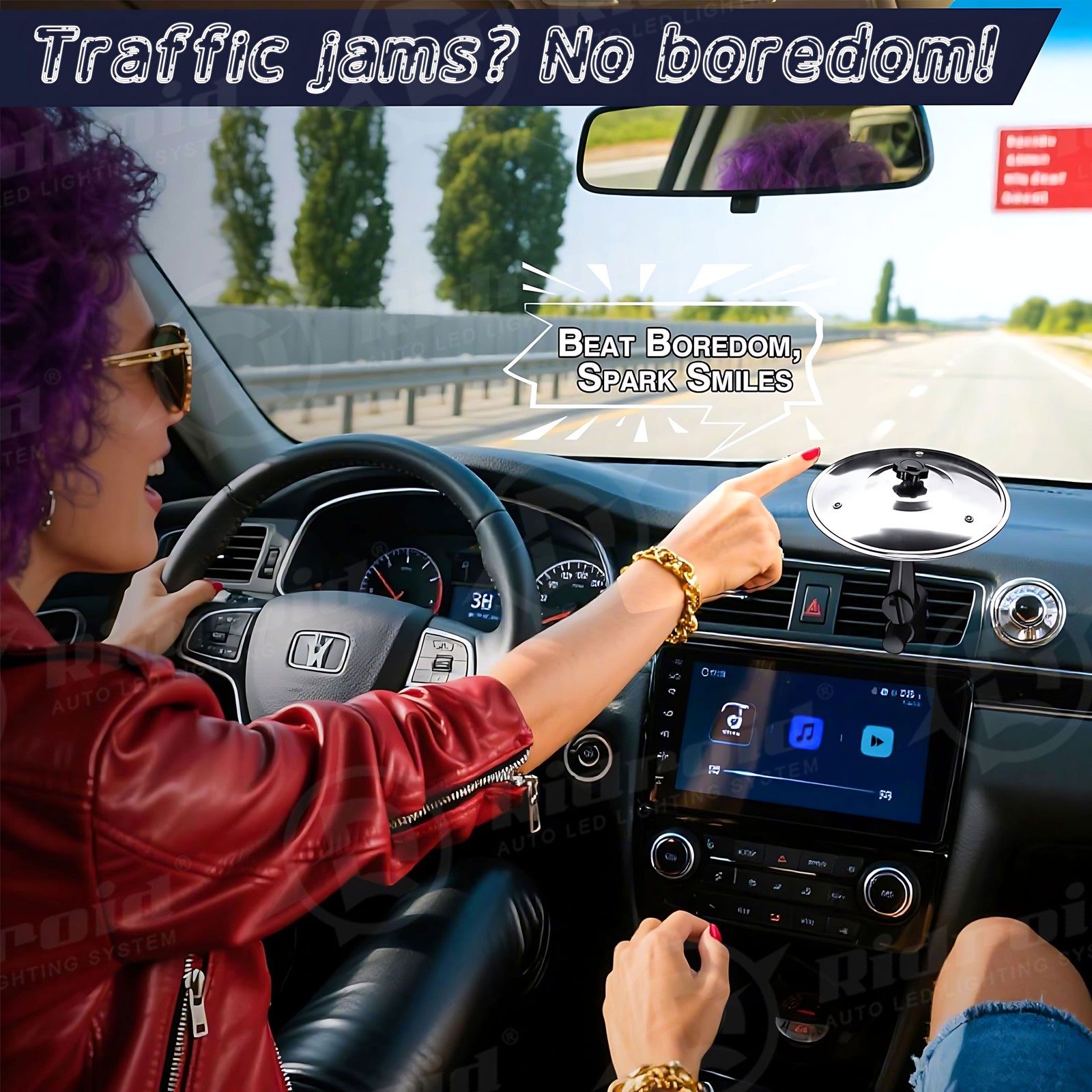New Gift Slive Car Crash Cymbal, Car Drum Cymbal Air Vent, Make Your Driving Fun