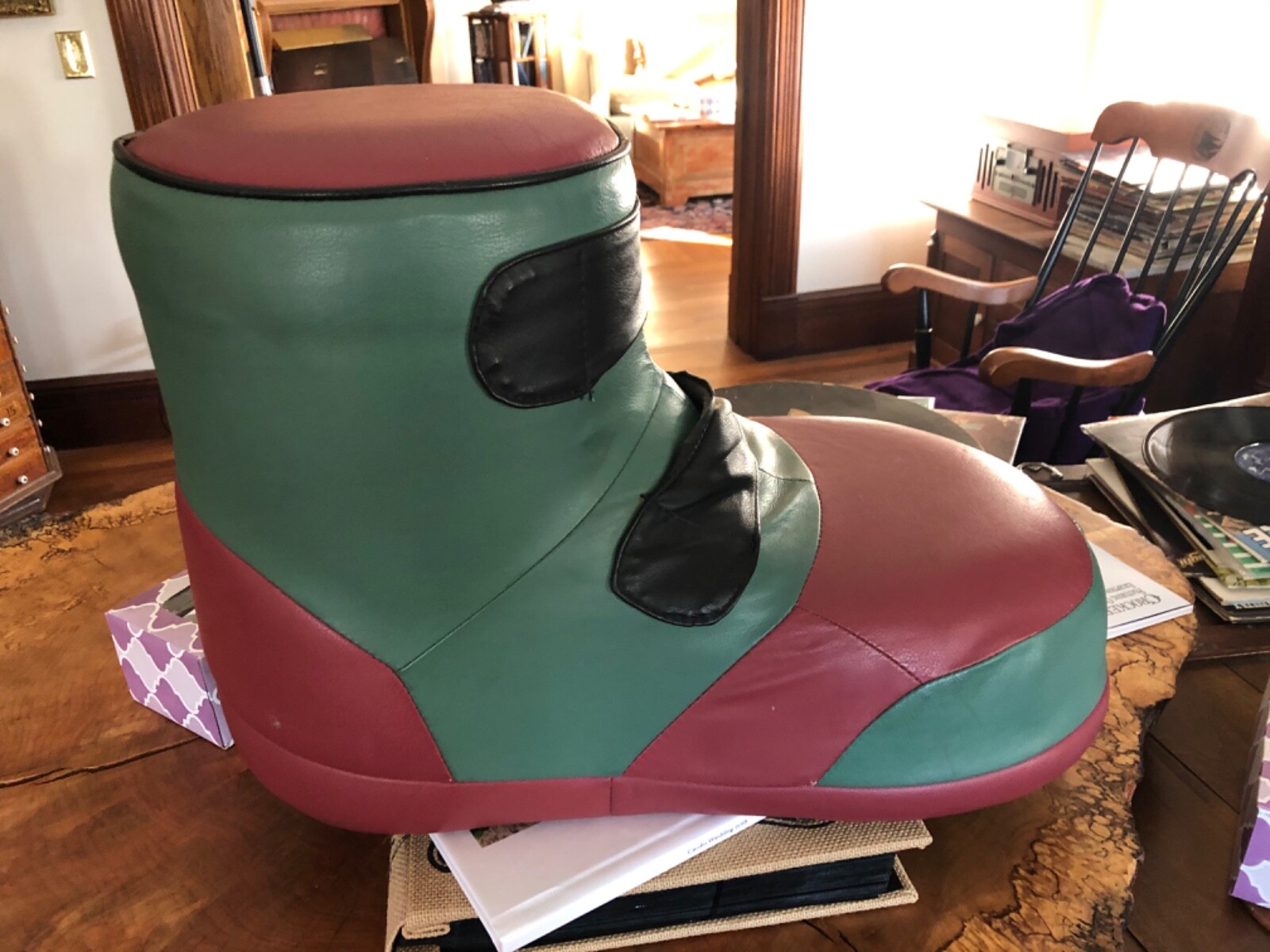 FUNKY retro shoe form LORENZO Kid Toys Footstool 24” L x 15” h x 11”